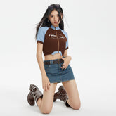 Unisex Jacket Retro Sports Short Cardigan Coat